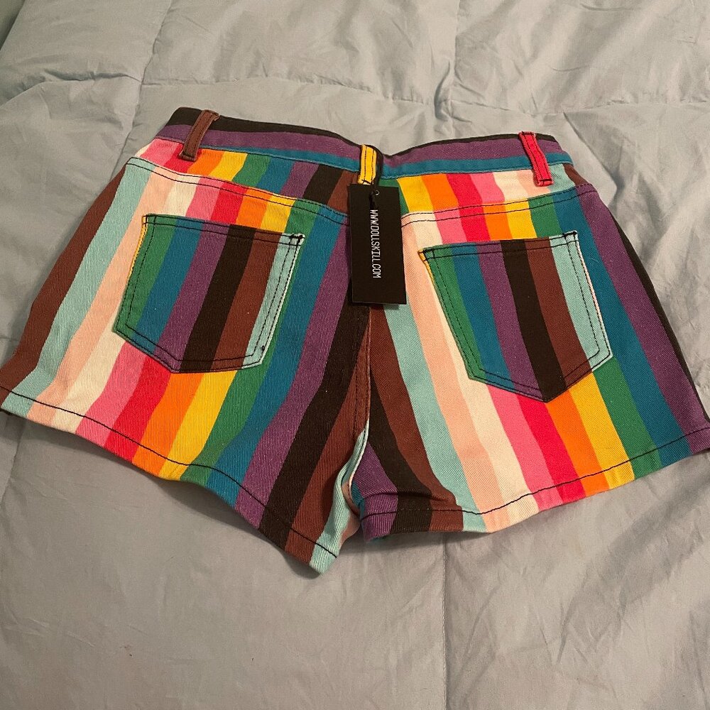 Women's Rainbow/Pride Denim Shorts XS